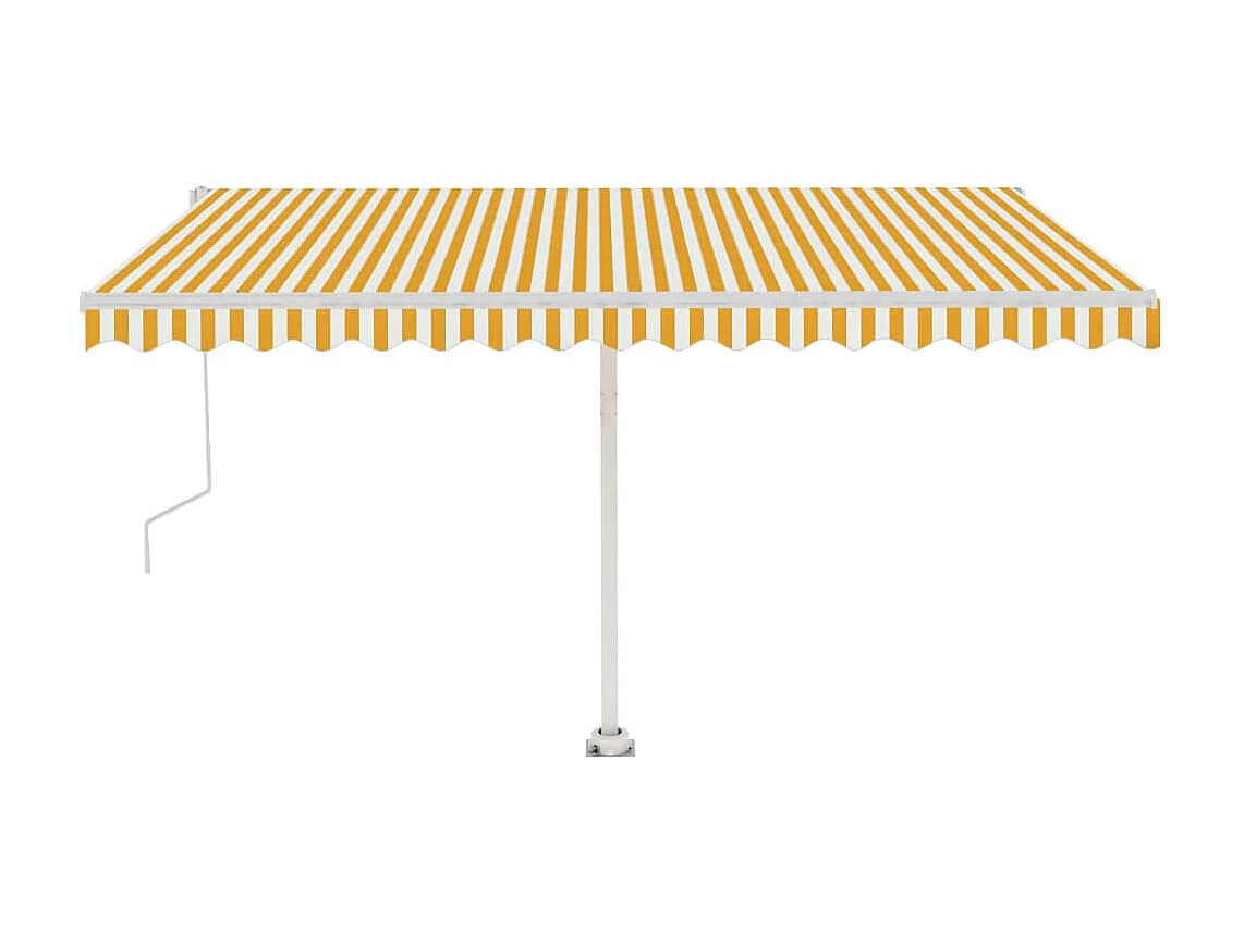 Toldo automático a pé 400x300 Amarelo e branco