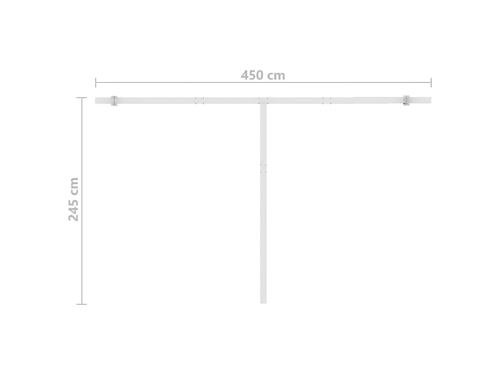 Toldo automático a pé 400x300 Amarelo e branco