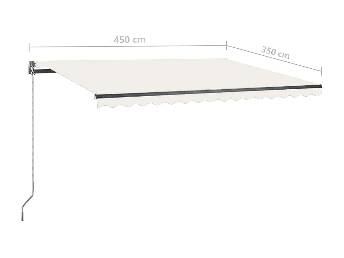 Toldo automático a pé 450x350 Creme