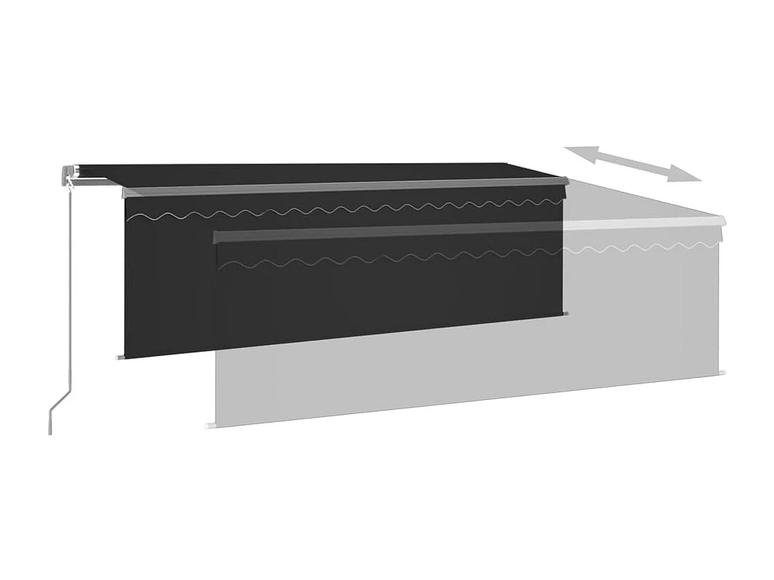 Auventanuel rétractable et store et LED 4x3 Anthracite