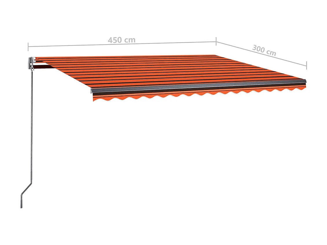 Tenda automatica a piedi 450x300 Arancione/marrone