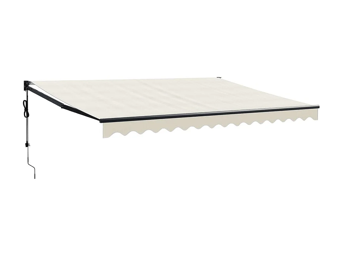 Cremefarbene 4x3 automatisch einziehbare Markise