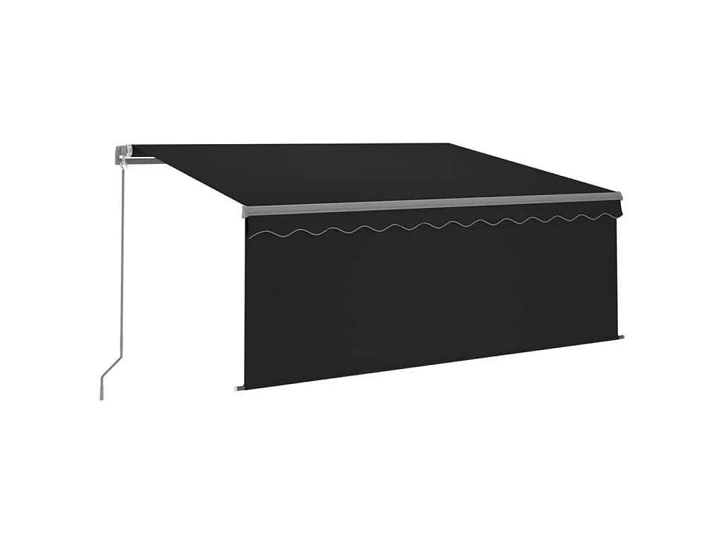 Toldo y persiana retráctil y LED 3x2,5 Antracita