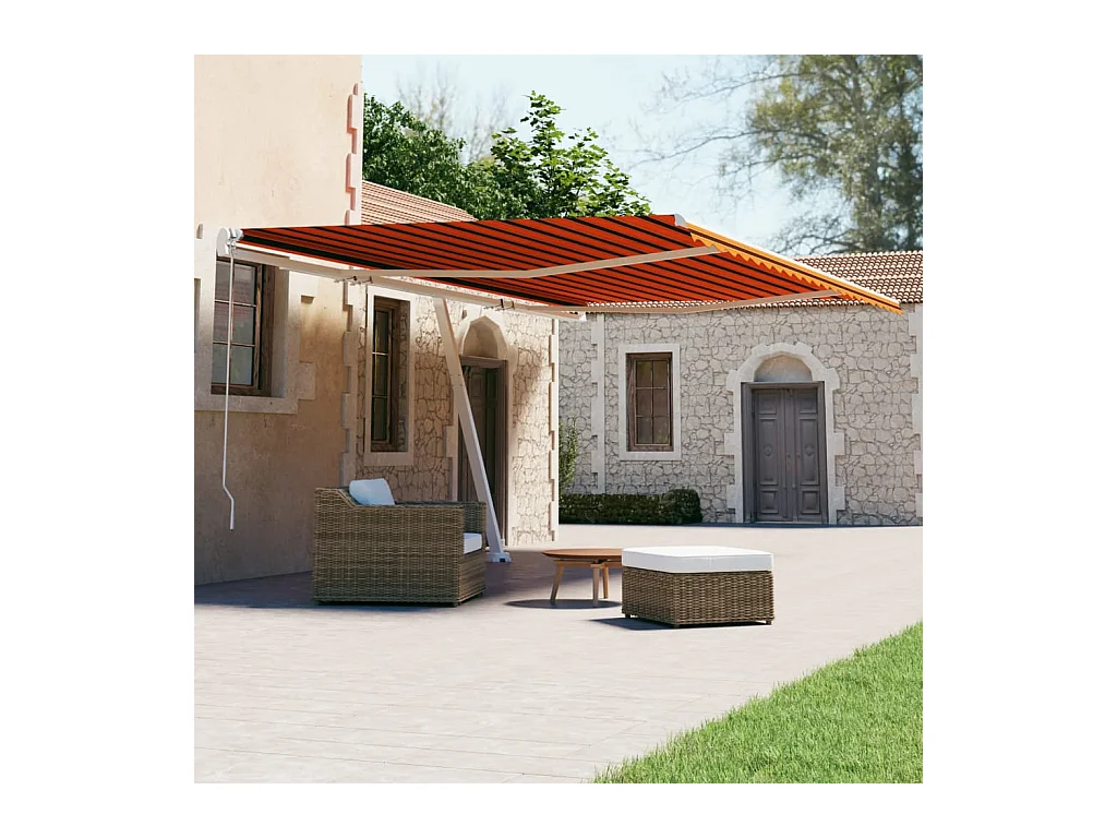 Auvent automatique sur pied 600x300 Orange/marron