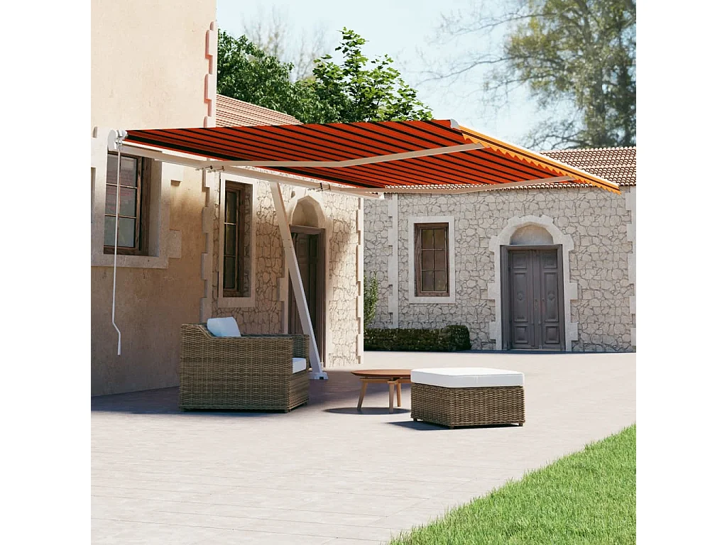 Auvent automatique sur pied 600x300 Orange/marron