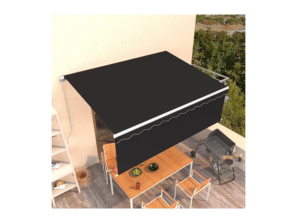 Uitschuifbare luifel met 4x3 luifel Antraciet