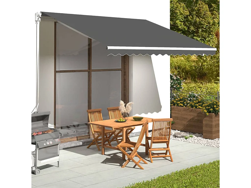 Tecido de substituição para toldo Antracite 4x3,5