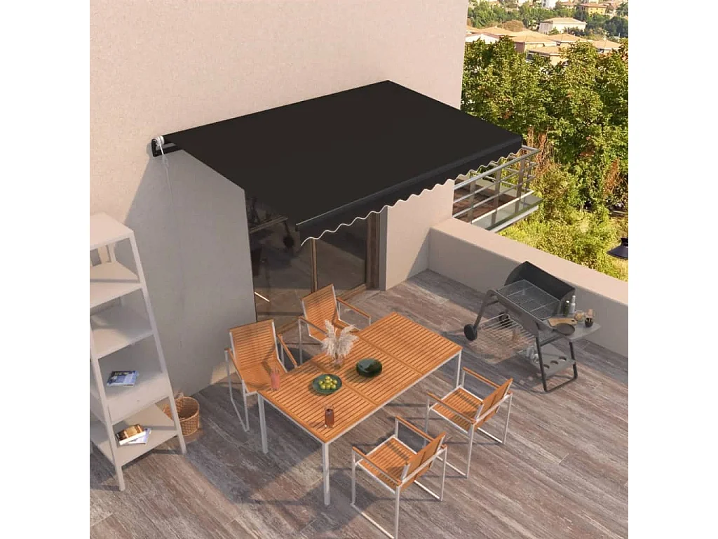 Auvent rétractable automatique 400x350 Anthracite