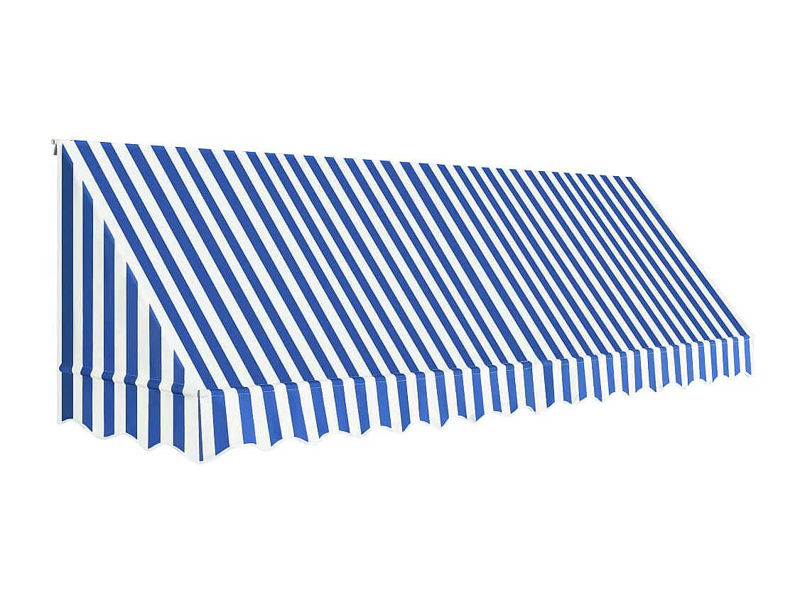 Auvent de bistro 400x120 Bleu et blanc