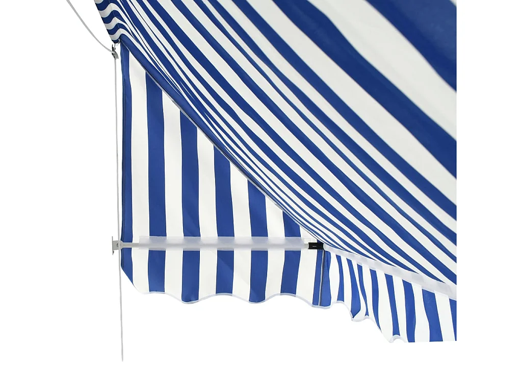Auvent de bistro 400x120 Bleu et blanc