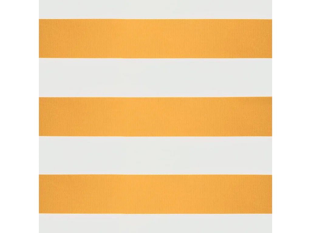 Auvent rétractable jaune et blanc 4,5x3 tissu et aluminium