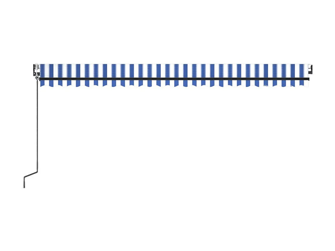 Auvent rétractable automatique 500x350 Bleu et blanc
