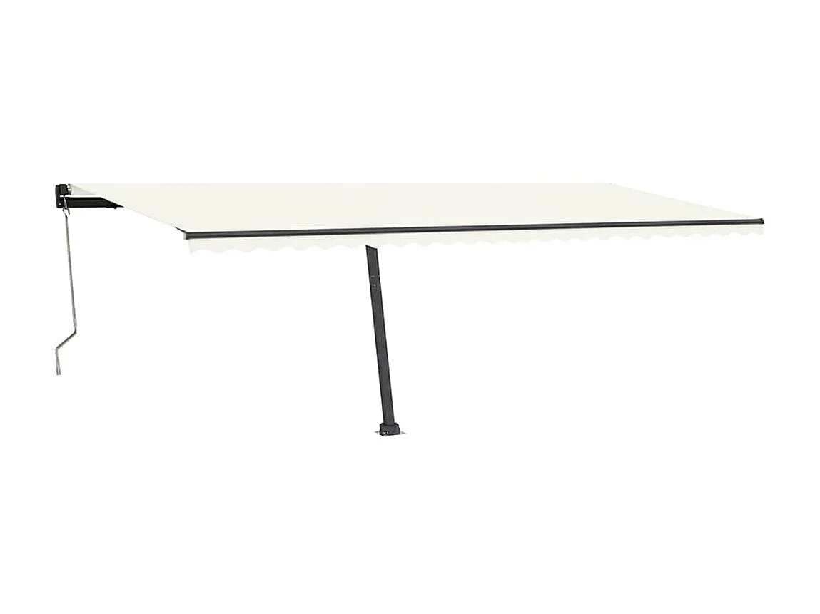 Auvent automatique avec capteur de vent et LED 600x350 Crème