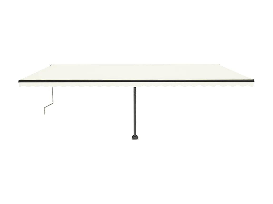 Auvent automatique avec capteur de vent et LED 600x350 Crème