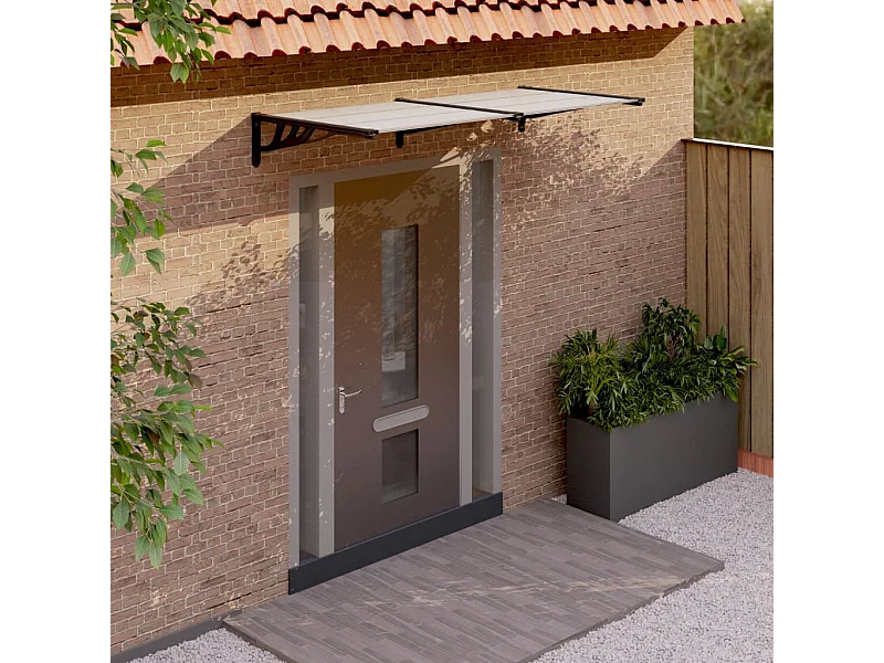 Türmarkise Schwarz und transparent 199x90 Polycarbonat