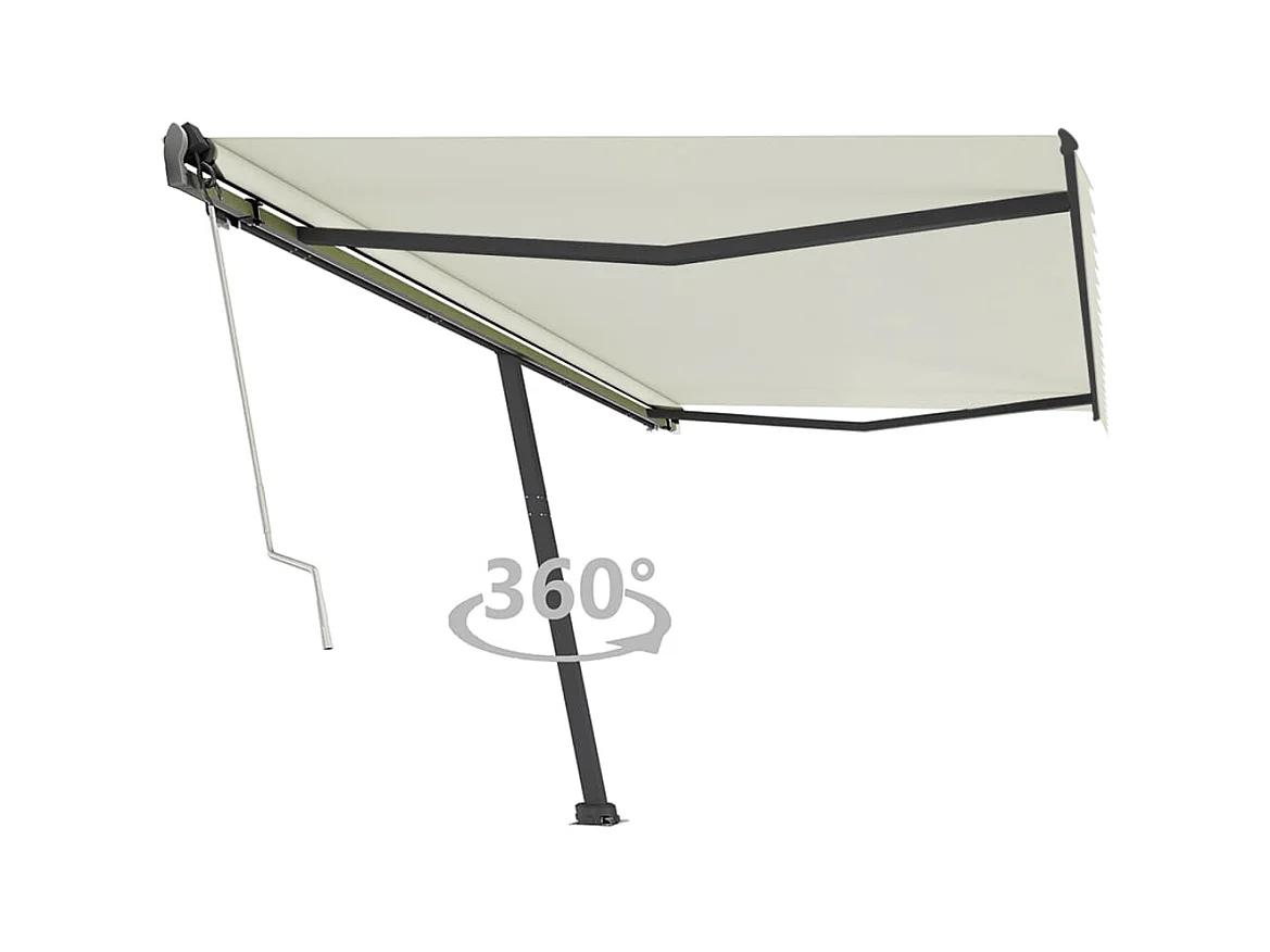 Auvent automatique sur pied 500x350 Crème