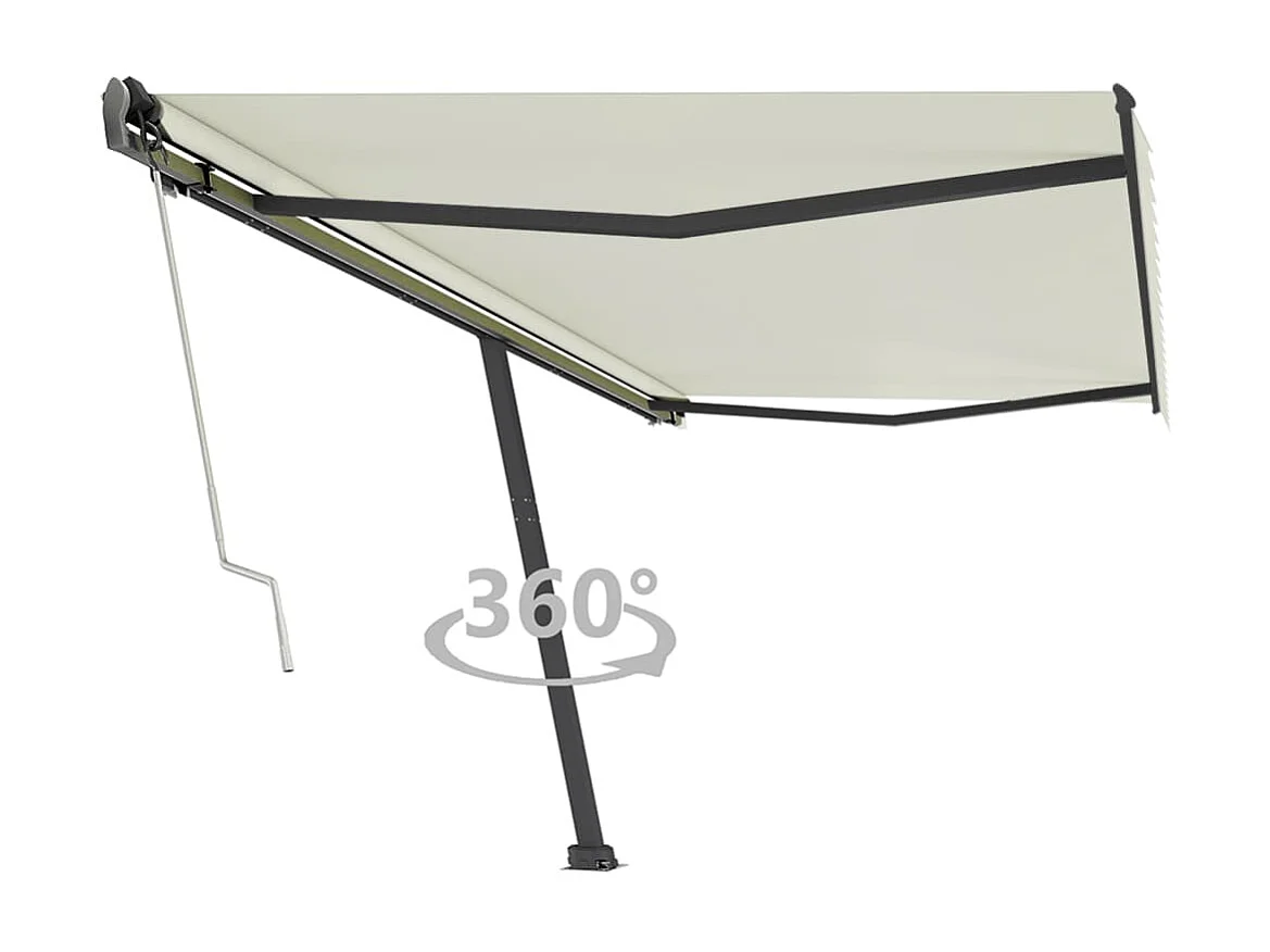Toldo autônomo automático 500x350 Creme