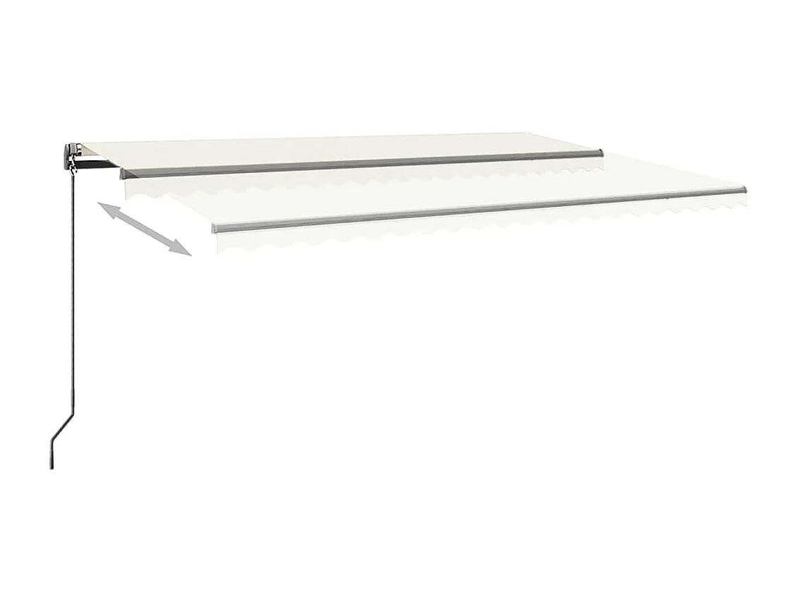 Toldo autônomo automático 500x350 Creme