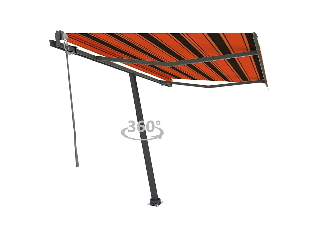 Automatische luifel op voet 300x250 Oranje/bruin