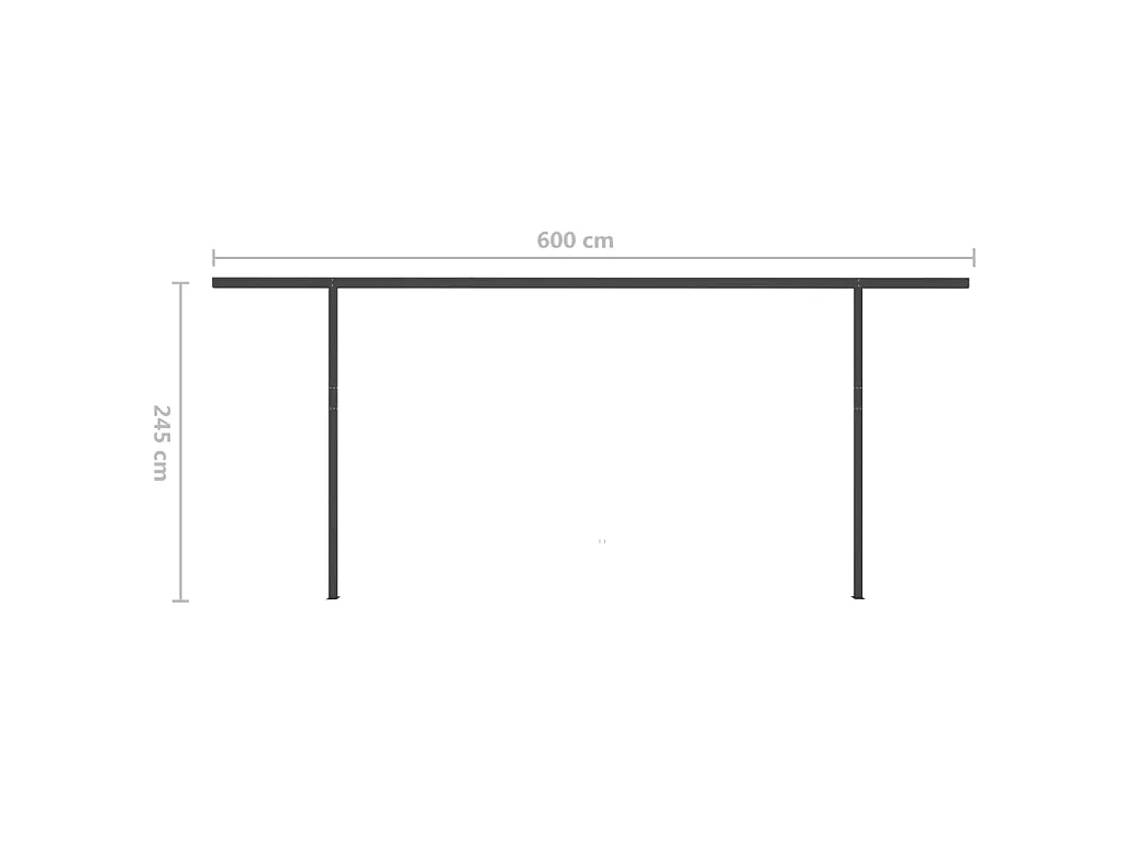 Auvent automatique capteur de vent/LED 6x3 Bleu et blanc