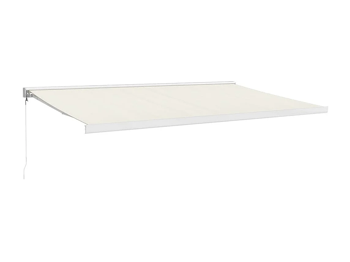 Auvent rétractable crème 5x3 tissu et aluminium