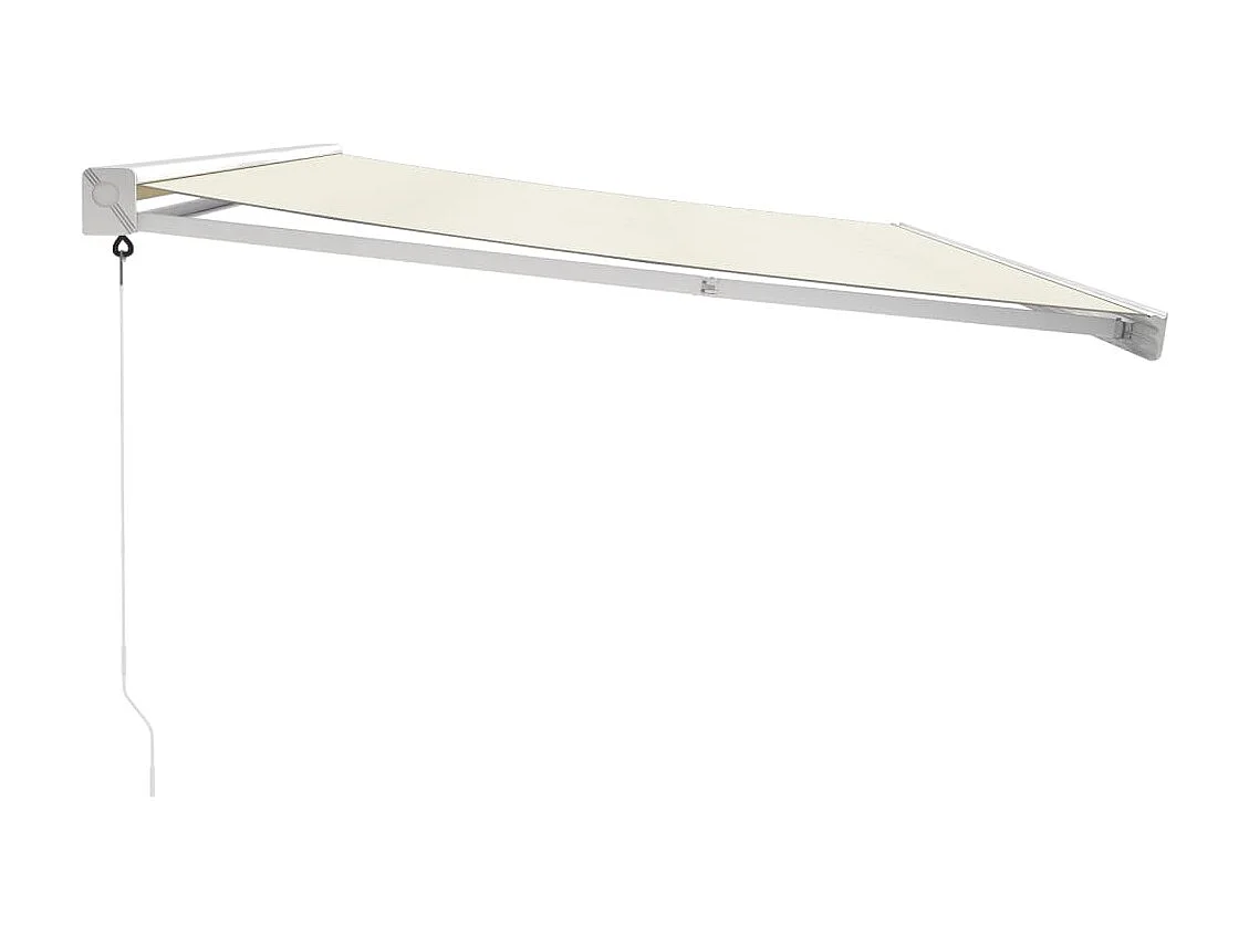 Auvent rétractable crème 5x3 tissu et aluminium