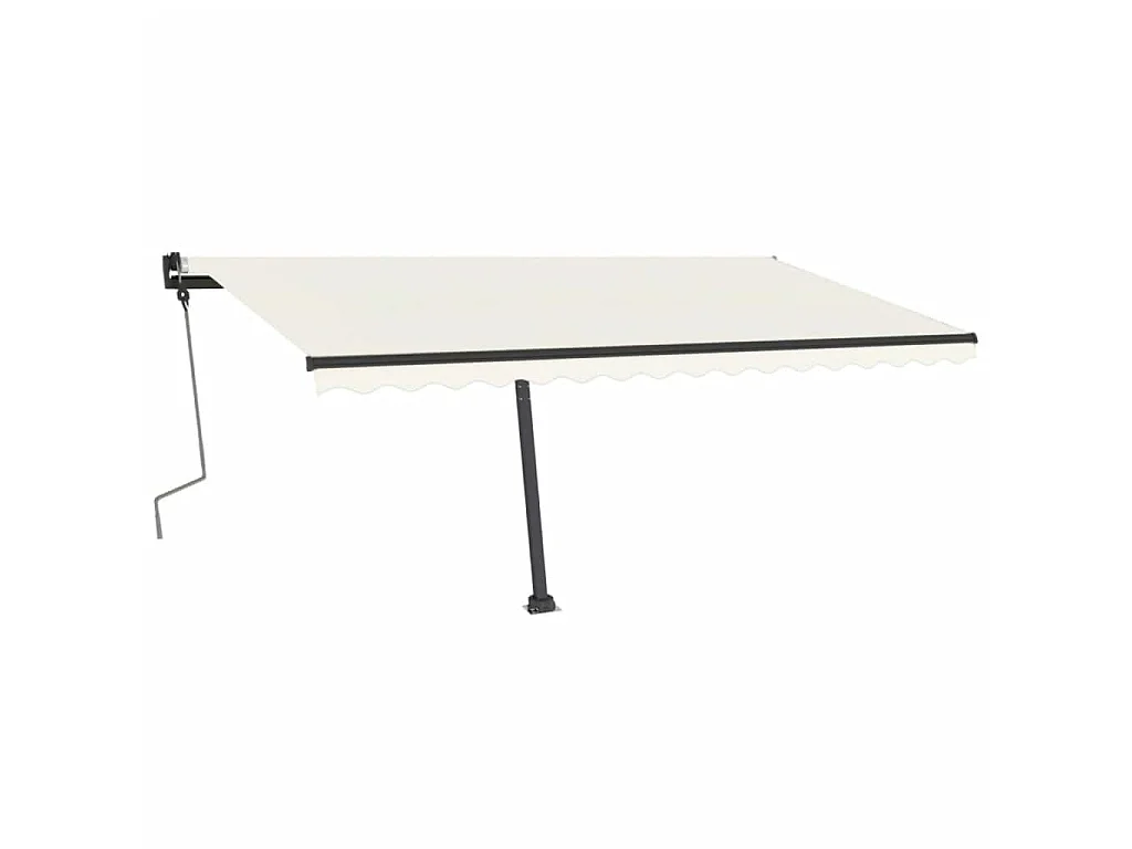 Toldo retráctil a pie 400x350 Crema