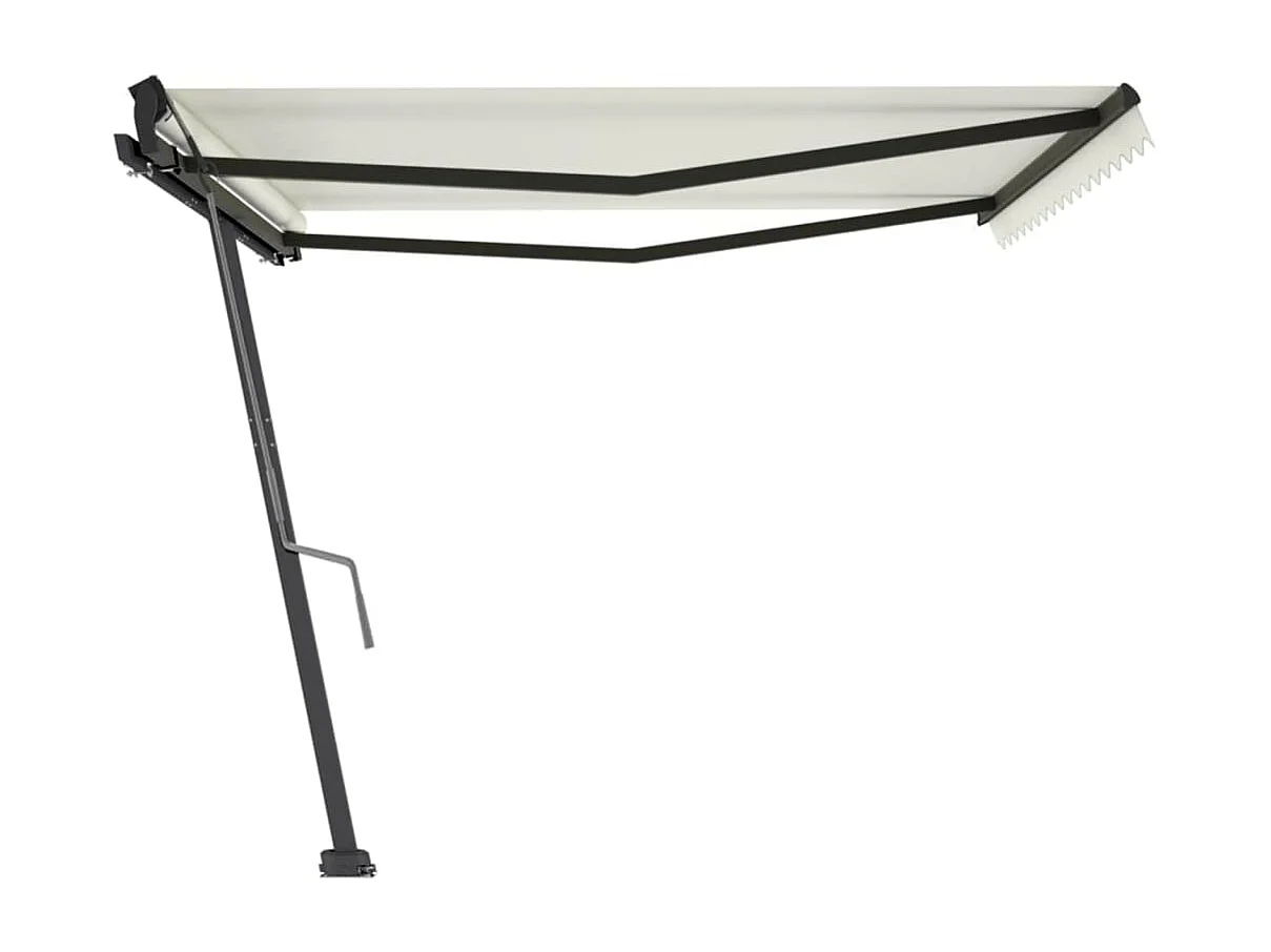 Toldo retráctil a pie 400x350 Crema