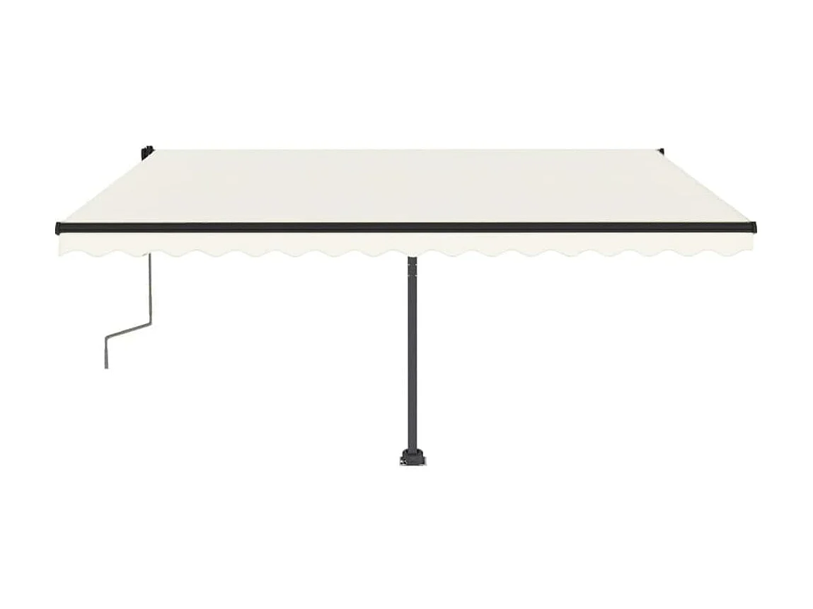 Toldo retráctil a pie 400x350 Crema