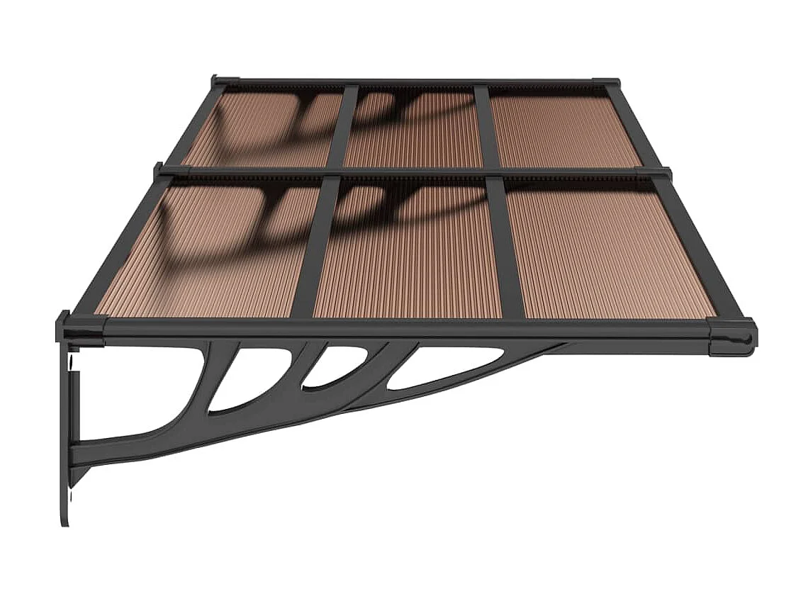 Türvordach Schwarz 199x90 Polycarbonat