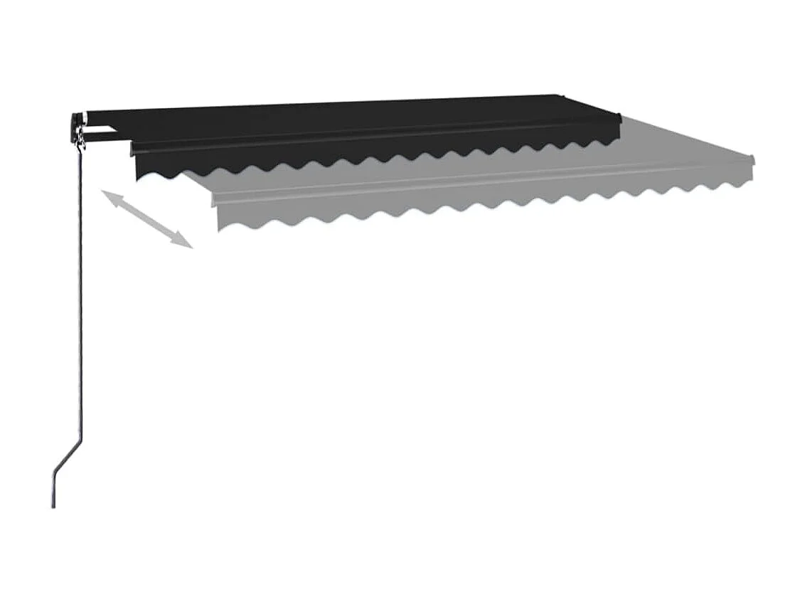 Auventanuel rétractable avec LED 400x350 Anthracite