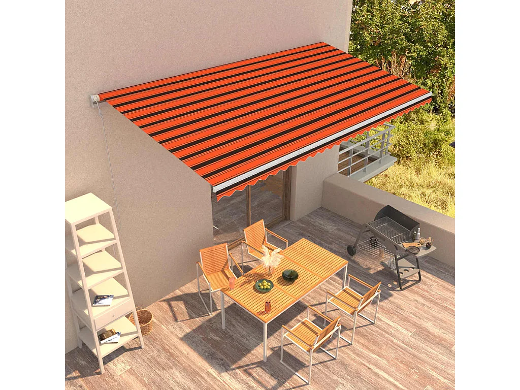 Toldo retrátil automático 600x300 Laranja etarron