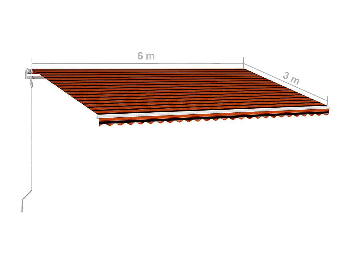 Toldo retrátil automático 600x300 Laranja etarron