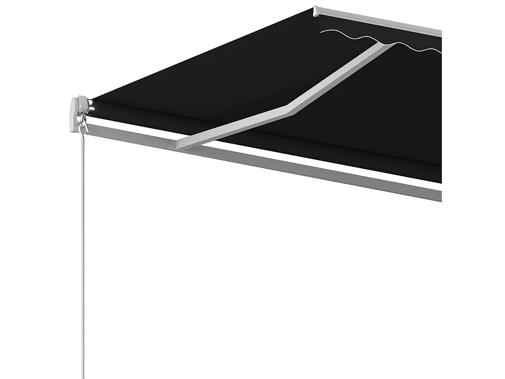 Auvent automatique rétractable avec poteaux 6x3 Anthracite