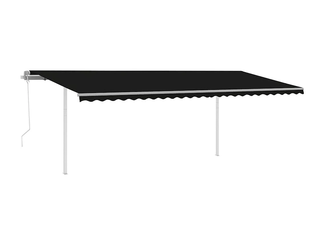 Auvent automatique rétractable avec poteaux 6x3 Anthracite