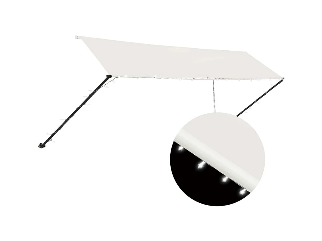 Einziehbare Markise mit LED 400x150 Creme