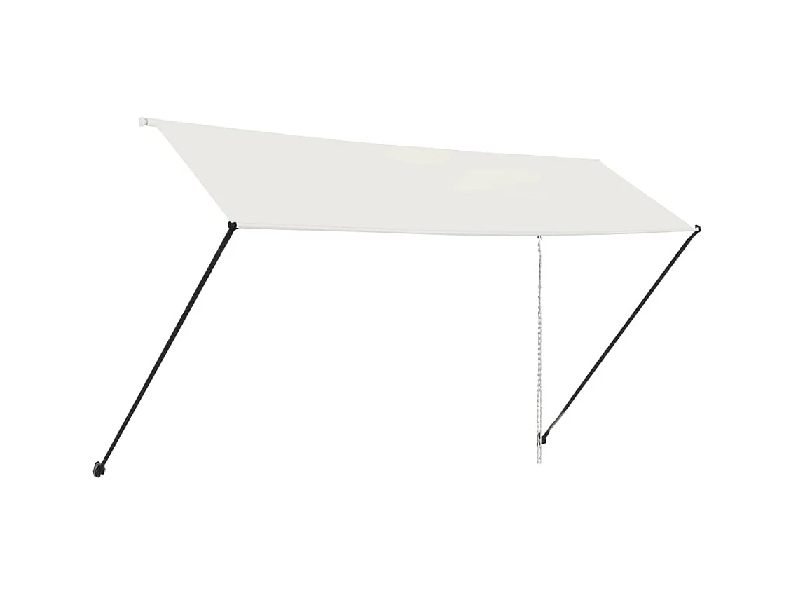 Einziehbare Markise mit LED 400x150 Creme