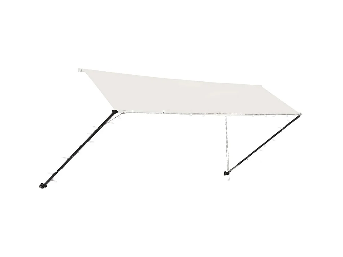 Einziehbare Markise mit LED 400x150 Creme