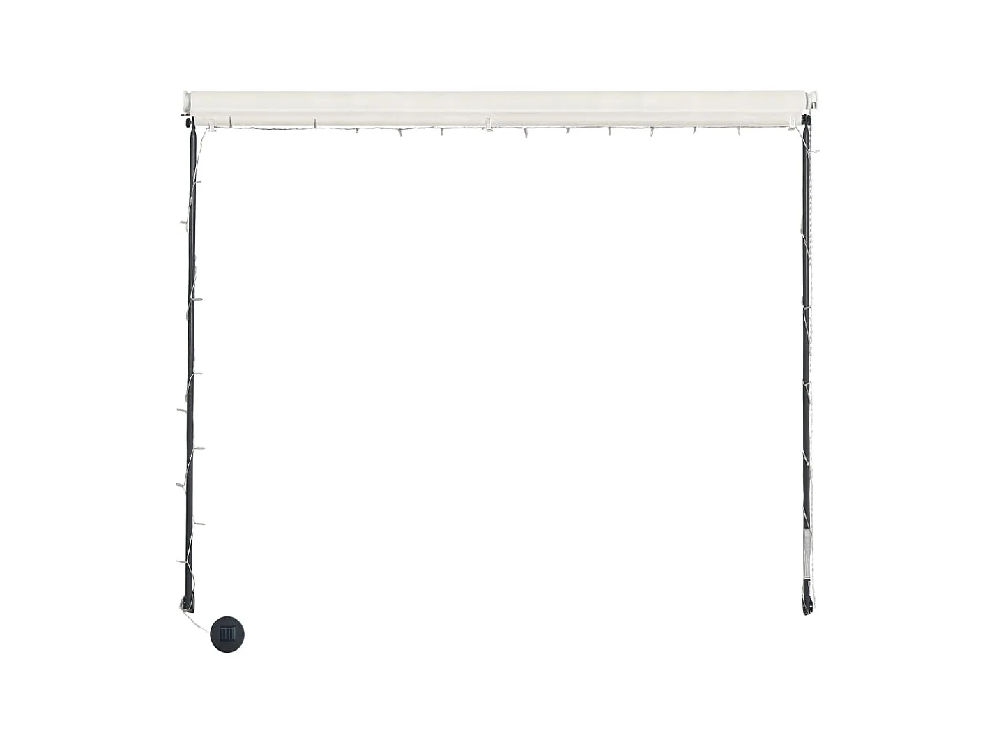 Einziehbare Markise mit LED 400x150 Creme