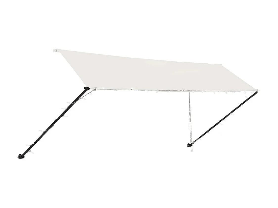 Einziehbare Markise mit LED 400x150 Creme