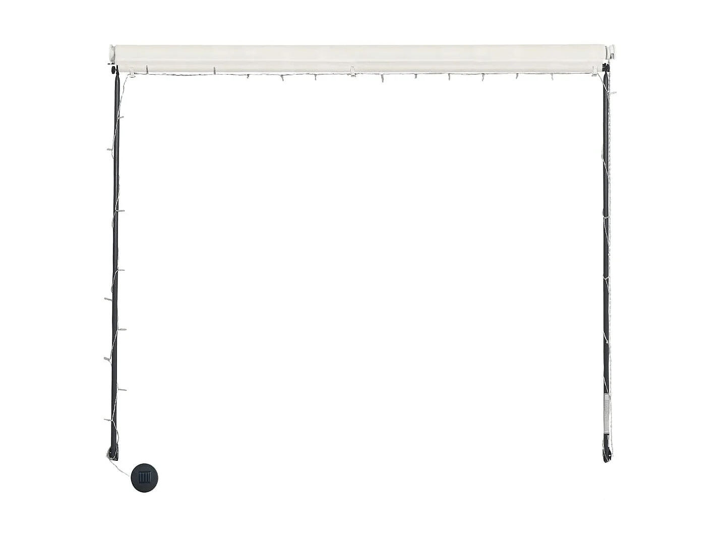 Einziehbare Markise mit LED 400x150 Creme