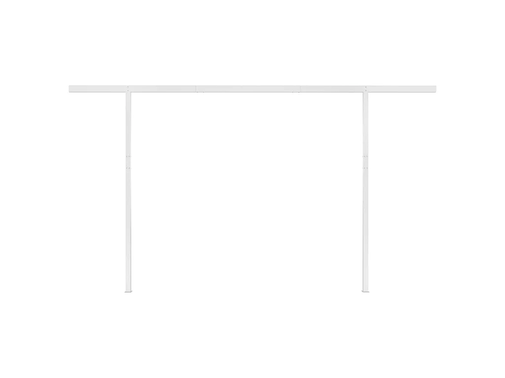 Toldo retráctil automático con postes 4x3m Amarillo y blanco