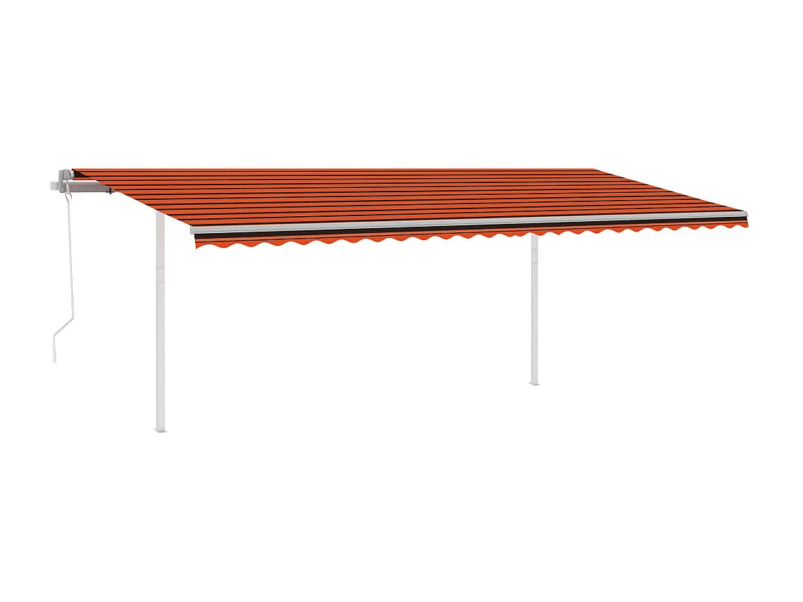 Tenda retrattile automatica e pali 6x3m Etarron arancione
