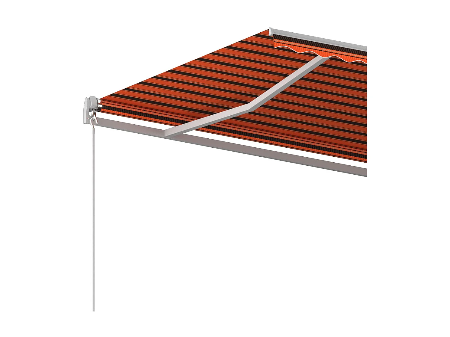 Auvent automatique rétractable et poteaux 6x3m Orange etarron