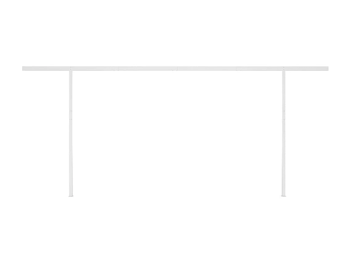 Auvent automatique rétractable et poteaux 6x3m Orange etarron