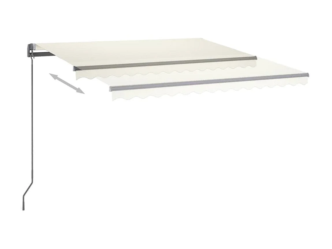 Tenda automatica con sensore vento e LED 450x300 Crema