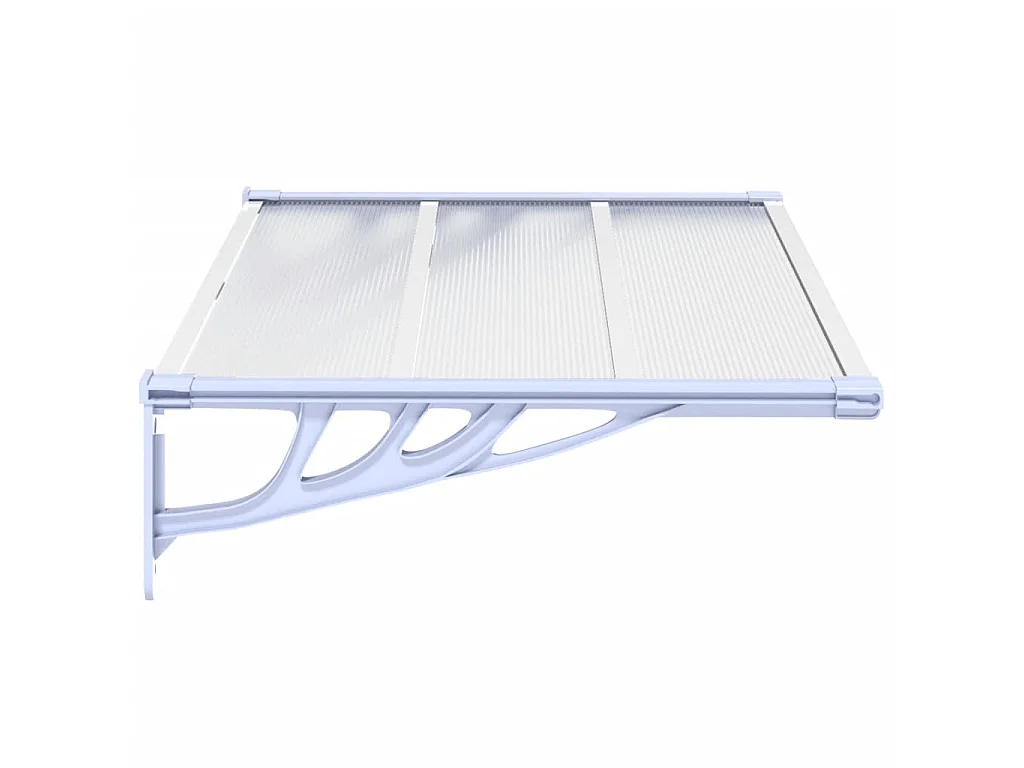 Auvent de porte Gris et transparent 122x90 Polycarbonate