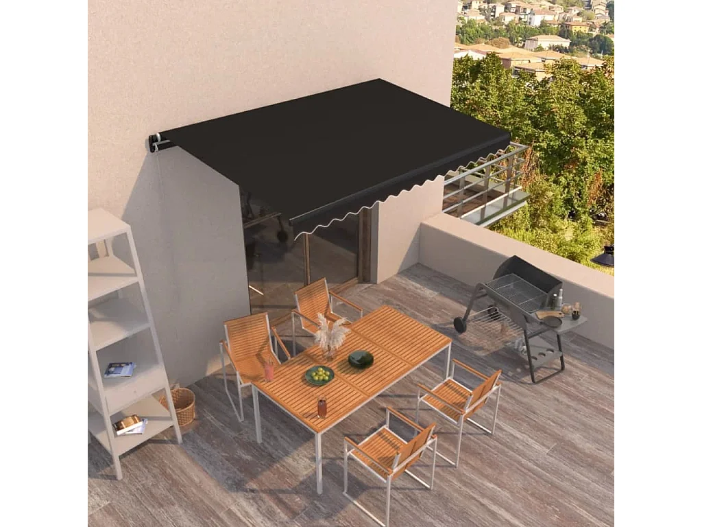 Einziehbare Markise 400x350 Anthrazit