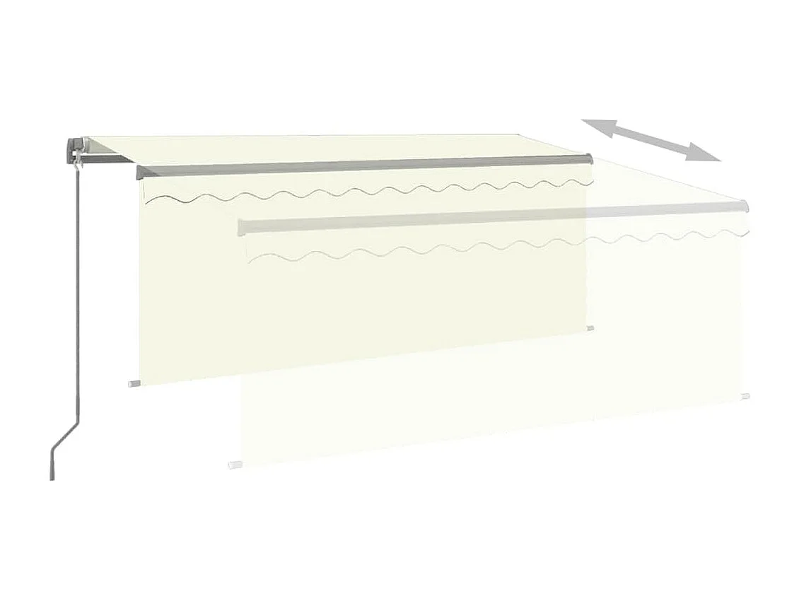 Tenda annuale retrattile con oscurante e LED 3,5x2,5 Crema