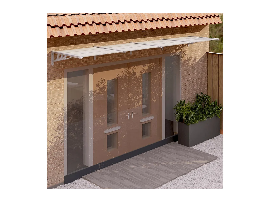 Türmarkise Grau und transparent 396x90 Polycarbonat